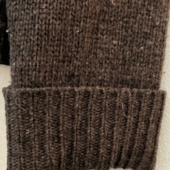 Fair Isle Brown Wool Cardigan Full Zip Sweater  M - Picture 5 of 6